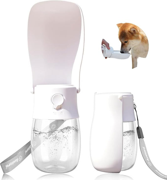 Foldable Dog Water Bottle, Portable Water Dispenser for Dog, Cat, Rabbit, Puppy and Small Animals, Dishwasher Safe Pet Accessories for Walking, Hiking, Travel