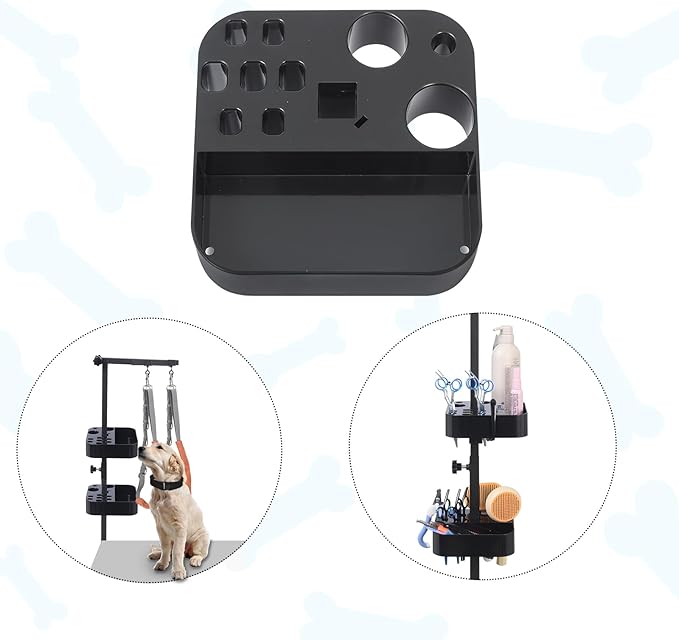 Huioqwe Dog Grooming Organizer – Adjustable Beauty Tools Organizer & Pet Grooming Storage Rack for Scissors, Brushes & Accessories