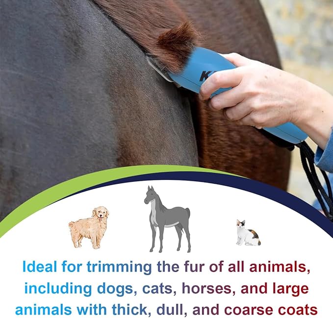 DODAER 5FW Detachable Dog Grooming Wide Blades,Compatible with Andis,Oster A5,Wahl KM10 Series Clippers,Cut Length 1/4"(6.3mm)