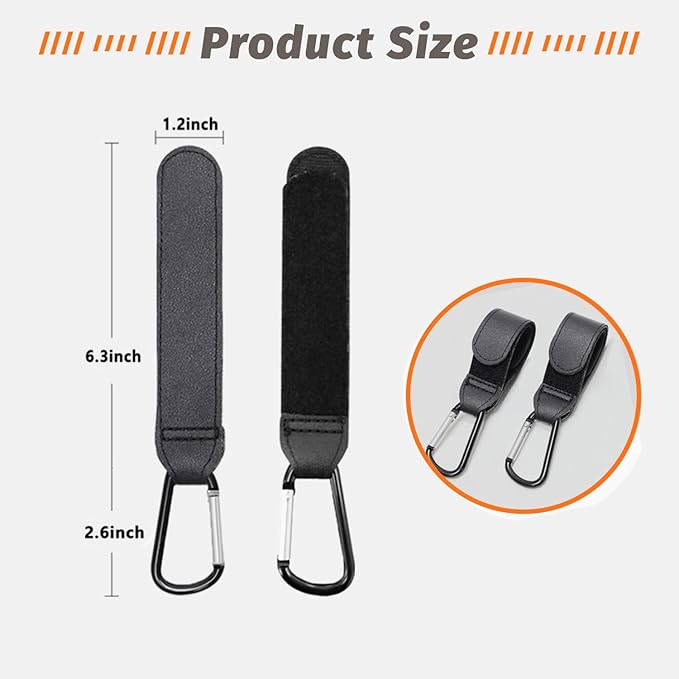 Stroller Hook Universal Stroller Clip Baby Travel Essential Wheelchair Accessories Gear for Bag 4pcs Aluminum Hook