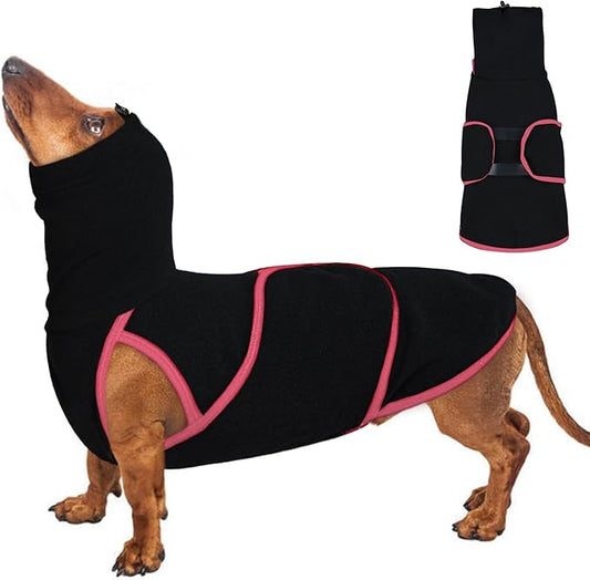 Dog Anxiety Jacket Calming Shirt, Anxiety Relief Calming Vest with Dog Ear Muffs, Noise Protection Dogs Winter Coat, Lightweight Stretchy Turtleneck T-Shirts