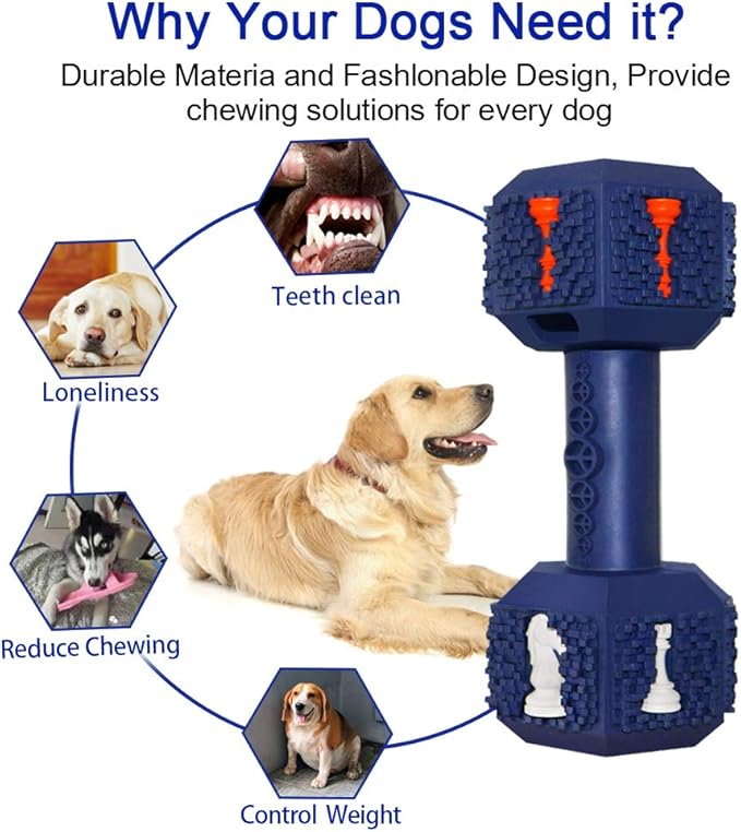 Hswaye Dog Chew Toys for Aggressive Chewers,Food Grade Non-Toxic Dental Pet Toy,Tough Durable Indestructible Dog Toys for Medium Large Dogs.Blue