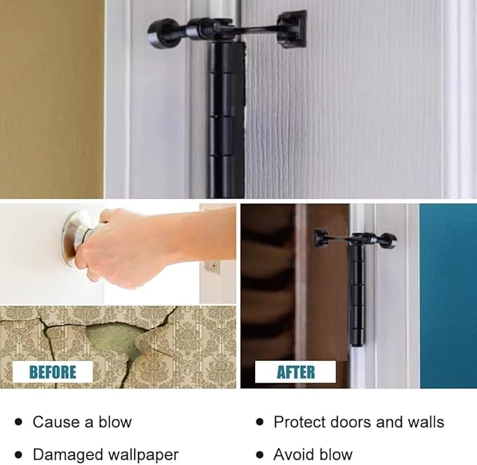 24 Pack Hinge Pin Oil Rubbed Bronze Door Stopper, Adjustable Heavy Duty Hinge Pin Door Stop with Oil Rubbed Bronze Rubber Bumper Tips