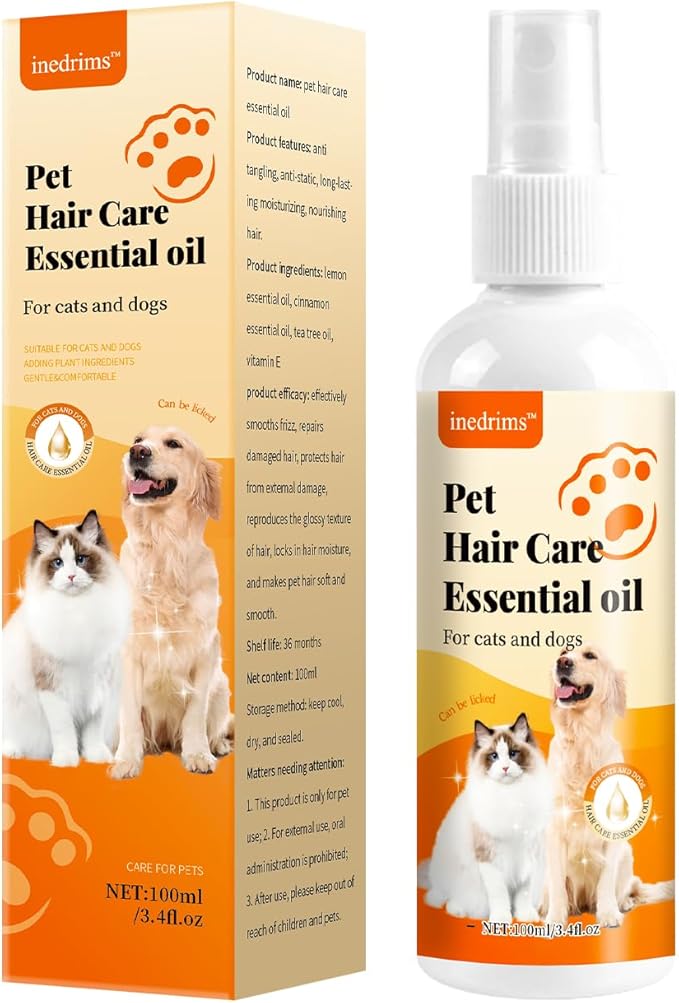 Dog Detangler Spray - Detangling Plus Shine Mist for Dogs | Best Detangling Spray for All Dogs & Puppies for Shiny Coats and Dematting | 3.5 Oz Bottle