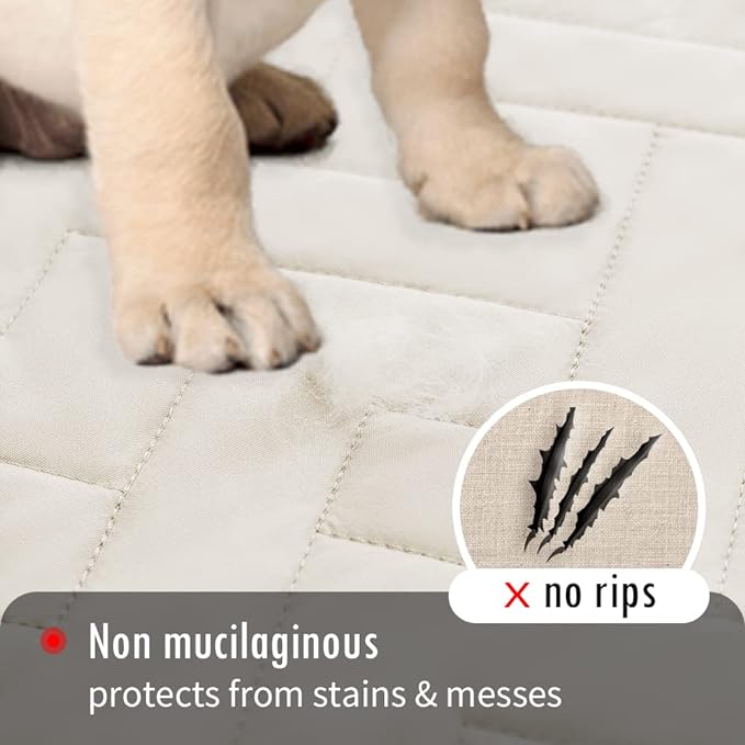 fuguitex Waterproof Dog Bed Cover Couch Cover for Pet Anti-Slip Cat Mat Pet Pad Blanket for Sofa Chair Recliner Bed Furniture Protrctor