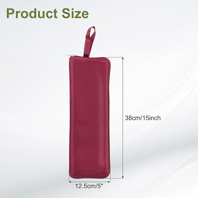 uxcell Wet Umbrellas Bag, 15 x 5 Inch Waterproof Oxford Cloth Reversible Umbrellas Sleeve Cover Portable Waterproof Case for Wet Travel Folding Umbrellas Travel Home Outdoor, Burgundy