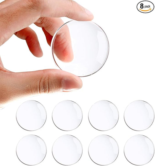 Door Stoppers for Wall, Etybetopstar 6Pack 2" Rubber Door Knob Wall Protectors, Strong Self-Adhesive Door Bumpers for Wall, Quiet & Shock-Absorbing Door Handle Stopper, Clear