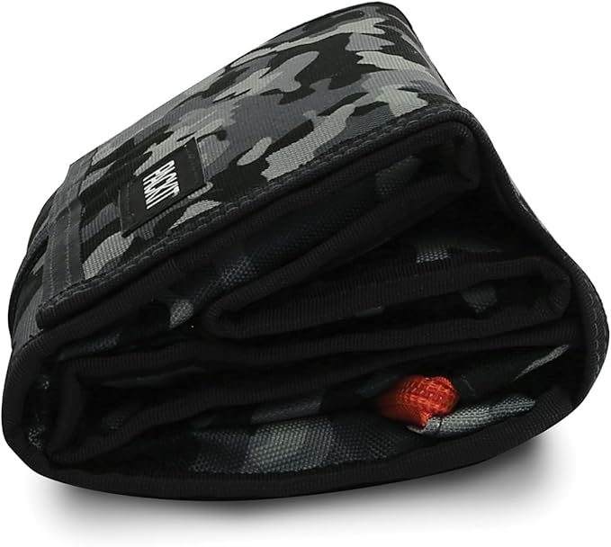 PackIt® Freezable Lunch Bag, Charcoal Camo, Built with EcoFreeze® Technology, Foldable, Reusable, Zip and Velcro Closure with Buckle Handle, Designed for Work Lunch and Fresh Lunch On the Go
