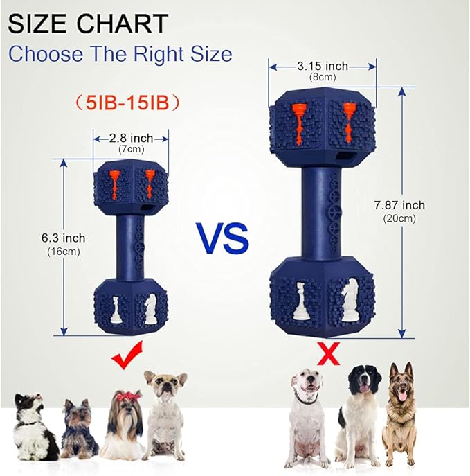 Hswaye Dog Chew Toys for Aggressive Chewers,Food Grade Non-Toxic Dental Pet Toy,Tough Durable Indestructible Dog Toys for Small Dogs.Blue（8IB-15IB）