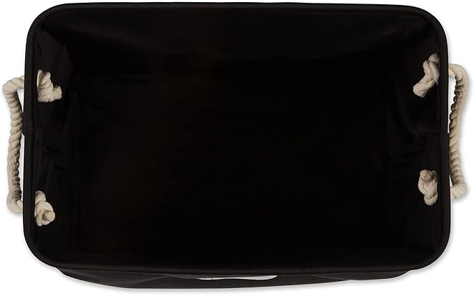 Bone Dry Pet Storage Collection Collapsible Bin, Black, Small Rectangle