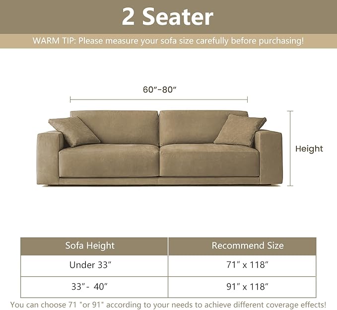MYSKY HOME 71"X118" Loveseat Christmas Couch Cover, Sectional Sofa Covers Sofa Slipcover for 2 Cushion Couch, L Shape Couch Covers for Dog, Kid, Washable Sofa Blanket, Furniture Protector, Red Gift