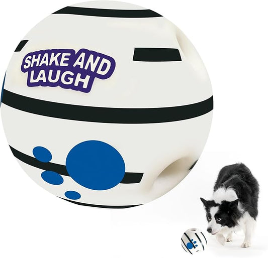 SHAKE AND LAUGH Glow in The Dark Dog Toys Ball, Interactive Dog Ball, Shaking with Gibbering Sound, L, 3.94 in (10 cm)