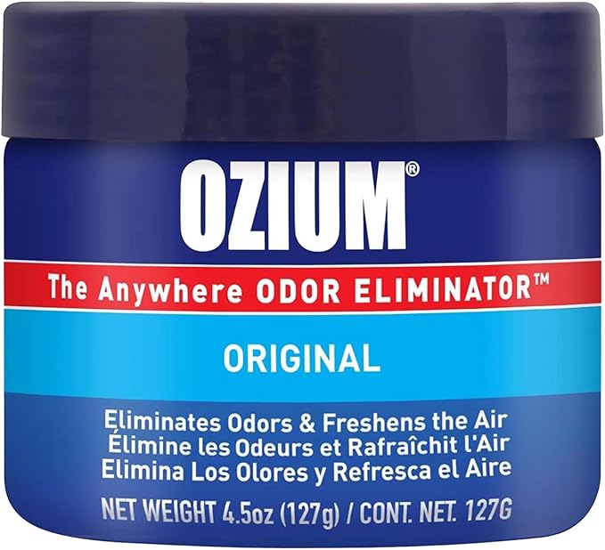 Ozium Air Sanitizer 4.5 oz Gel: Odor Eliminator for Strong Odor, Car Air Freshener (Original, 1 Pack)
