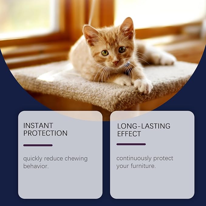 Natural Cat Training Spray - A Non-Toxic, Blue-Colored Deterrent Formula That Safely Protects Both Indoor and Outdoor Furniture from Scratching，2Pcs