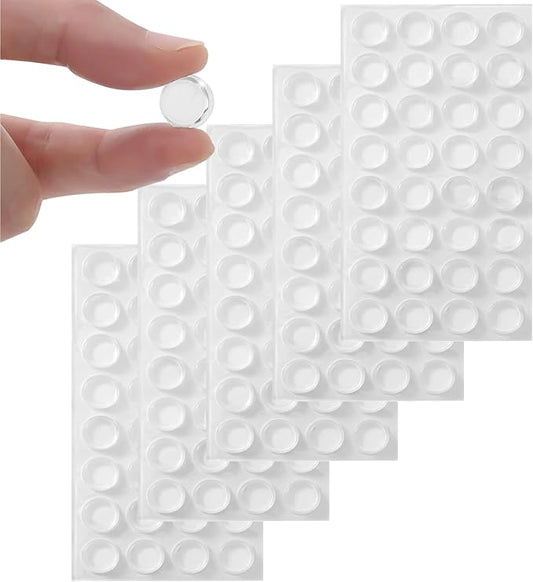 Furnigear Cabinet Bumpers Soft Self-Adhesive Clear Rubber Bumper- Cabinet Door pumpers dots Clear Cabinets stoppers Furniture Noise Reducing Silicone Rubber Bumper Extremely Durable(160Pcs)