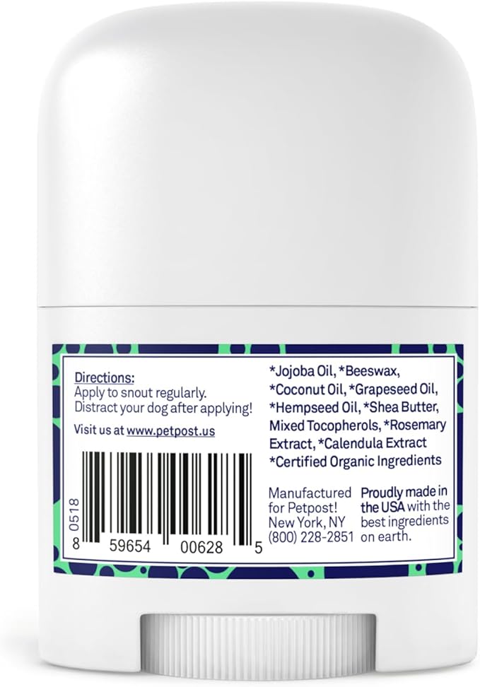 Petpost | Snout Balm for Dogs - Nourishing Snout Soother Balm Heals Dry Dog Noses with Moisturizing Ingredients - Organic Coconut Oil, Jojoba Oil, and Shea Butter 0.64 oz.