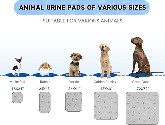 Sunheir Washable Pee Pads for Small Pet 5-Pack, Reusable Pet Training Pads Absorbent & Leak-Free, Waterproof Pee Pads for Dog Cat Rabbit Guinea Pig Hamster, Whelping Pad (Leaves - Light Grey, 12x12)