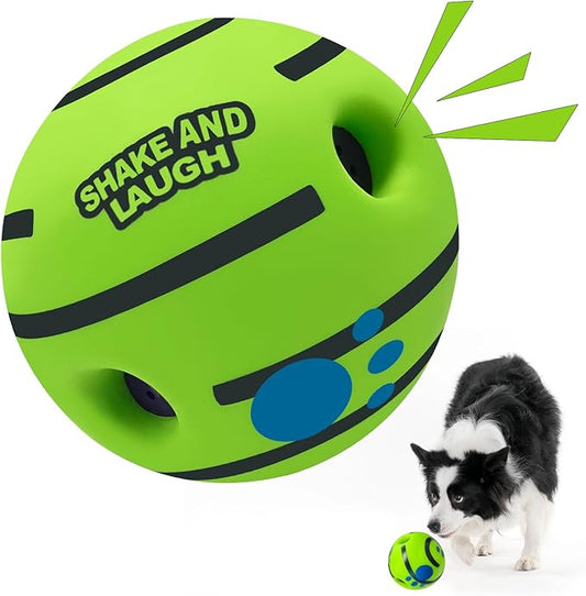 SHAKE AND LAUGH Dog Toys Ball, Interactive Dog Ball, Shaking with Gibbering Sound, for Training & Herding, L, 3.94 in (10 cm)