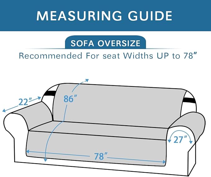 H.VERSAILTEX Reversible Quilted Sofa Cover Water Resistant Sofa Slipcover Washable Couch Cover with Non Slip Elastic Strap Furniture Protector for Kids, Dogs, Pets(Oversized Sofa, Dark Teal/Beige)