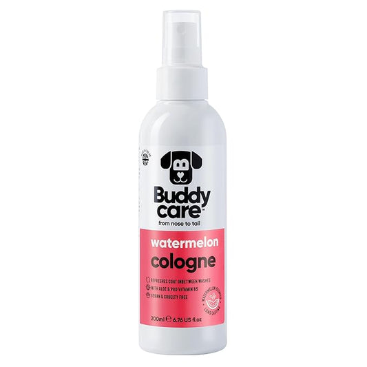 Dog Cologne - Watermelon - 200ml - Delicate and Powdery Scented Dog Cologne - Refreshes Between Dog Washes