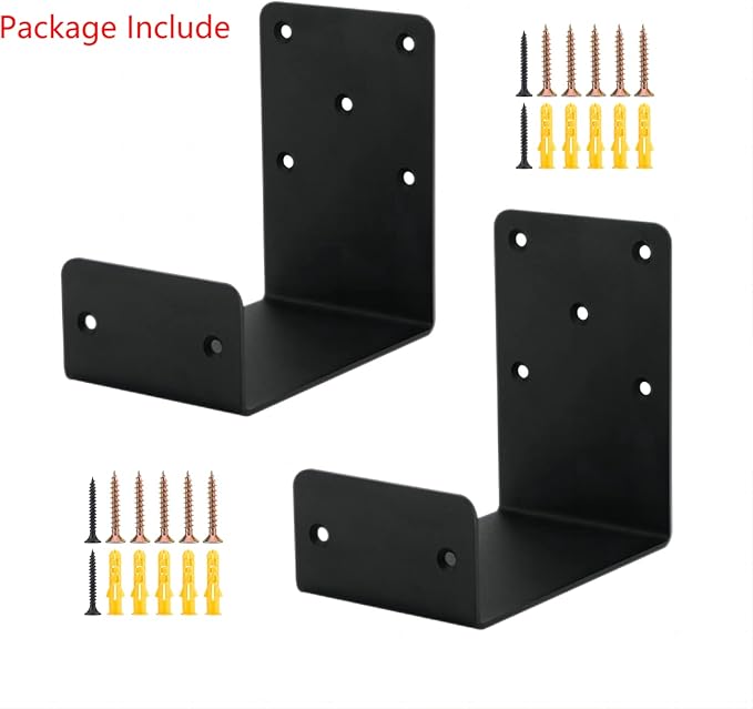 Heavy Duty Mantel Brackets，Floating Shelf Fireplace Bracket，U-Shaped Beam-Style Mantel Support(2 Packs). (6x6x4)