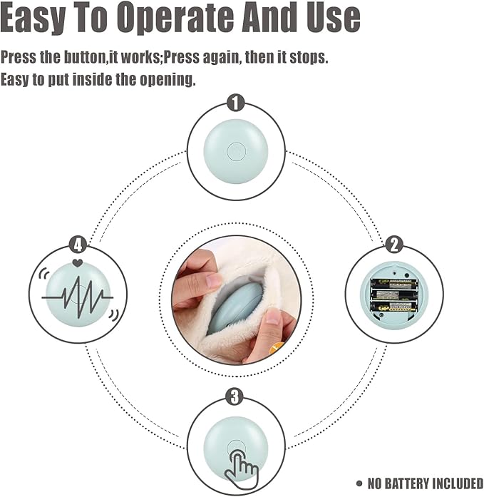 Heartbeat Dog Toy for Puppy- Helps for Dog Anxiety Relief and Calming Aid, Stuffed Animal Anxiety Calming Behavioral Aid Puppy Heartbeat Toy Sleep aid for Dogs Cats Pets