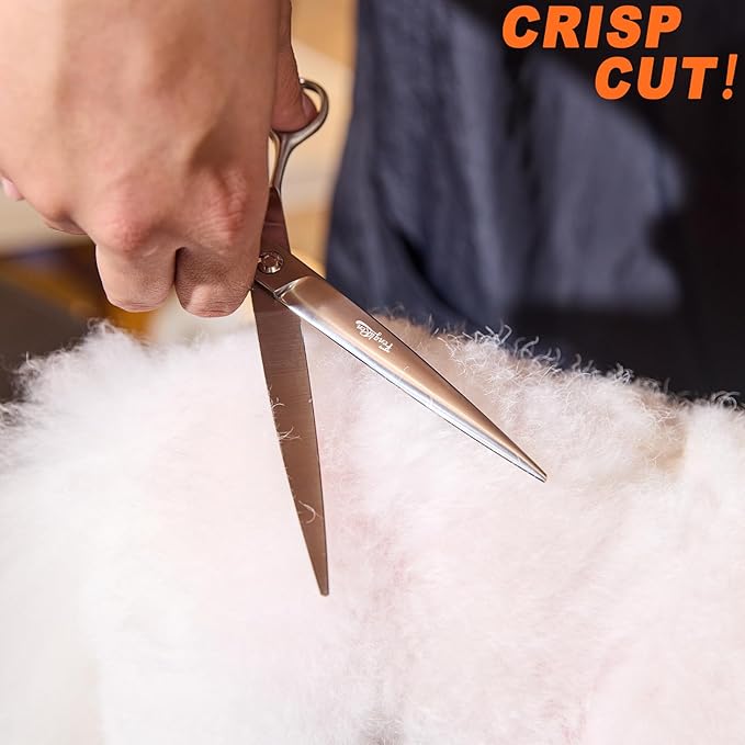 High-end Professional Dog Grooming Scissors Pet Grooming Shears 7 Inches Extremely Very Sharp Made Of Stainless Steel Alloy By Hand For Dog Cat Groomer