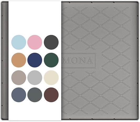 URMONA 22" x 22" Waterproof Silicone Mat in Multiple Sizes & Colors, Under Sink Mat for Kitchen & Bathroom, Pet Food Pad for Dogs & Cats, Kitchen Cabinet Liner, Multi-Purpose for Storage(Beige)
