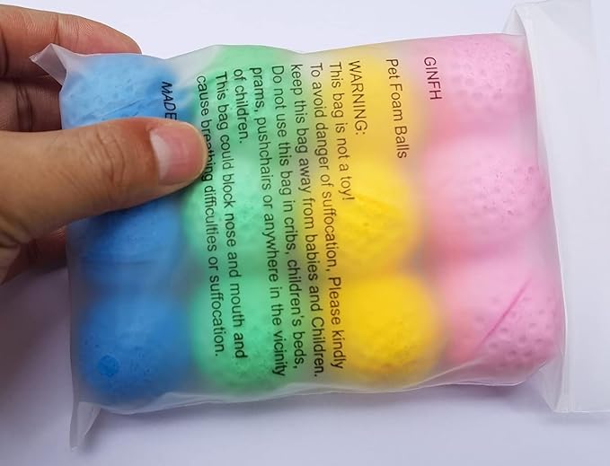 GINFH Cat Foam Ball Cat Sponge Ball Toy Soccer Toy (12Pack)
