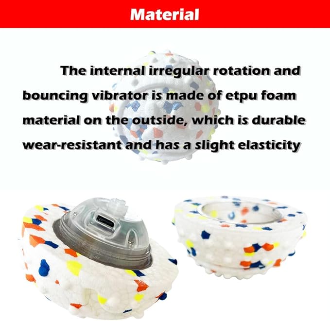 CAISHOW Electric Interactive Dog Toy Ball, Automatic Active Rolling Balls for Small Medium Dogs, Self Moving Bouncing Jumping Rechargeable Funny Pet Toys for Boredom Puppy Cat Kitten Indoor Outdoor