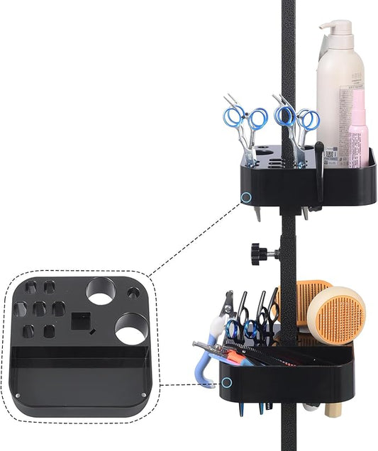Huioqwe Dog Grooming Organizer – Adjustable Beauty Tools Organizer & Pet Grooming Storage Rack for Scissors, Brushes & Accessories