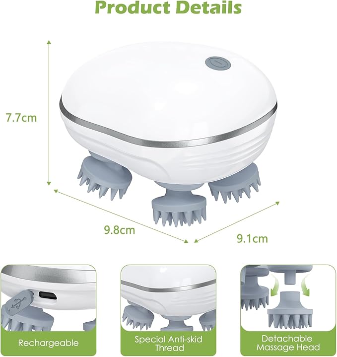 KeeKit Pet Massager for Dogs & Cats, Waterproof Handheld Massage Tool with 3 Speed Modes, Soothing Head & Body Massage, IPX7 Washable, USB-C Rechargeable, for Relieve Stress & Soothe Nerves