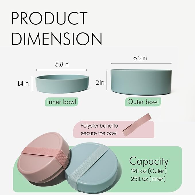 Barkin’ Trails Travel Dog Bowls, Portable Outdoor Water, BPA-Free Water Bowl Set, Food Grade Plastic Dog Travel Bowl, Dog Camping Essentials, Travel Container