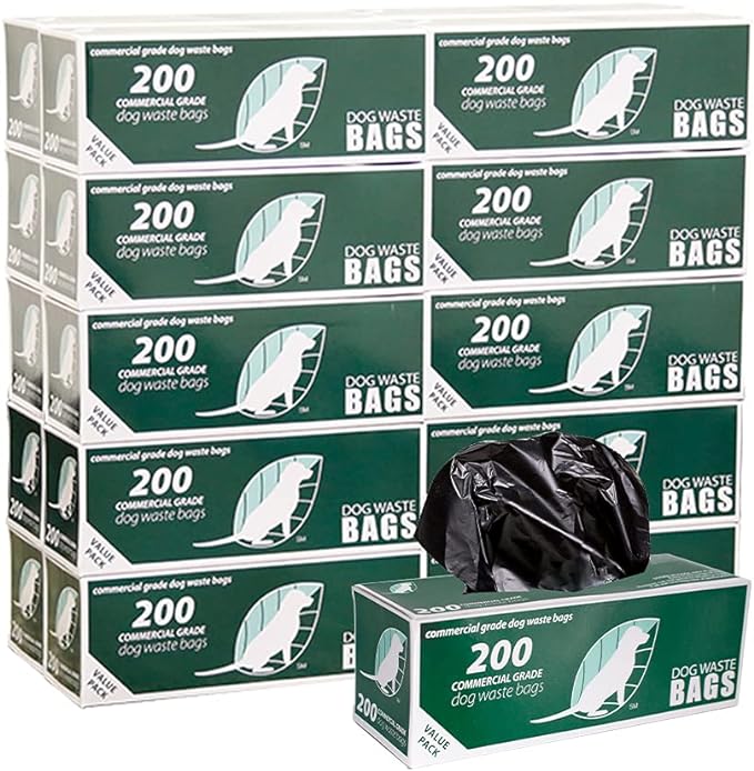 NEW Listing - Zero Waste USA - Commercial Grade Dog Waste Station Refill Roll Bags, 4,000 Count, 40% Thicker, Fits Any Dog Waste Station, 20 Rolls of 200 Bags