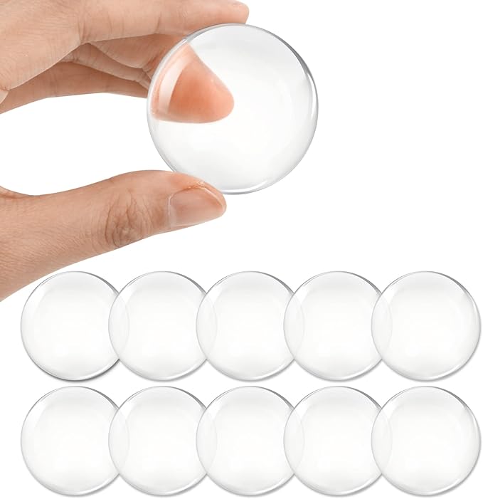 Door Stoppers for Wall, Etybetopstar 10Pack 1.57" Rubber Door Knob Wall Protectors, Strong Self-Adhesive Door Bumpers for Wall, Quiet & Shock-Absorbing Door Handle Stopper, Clear