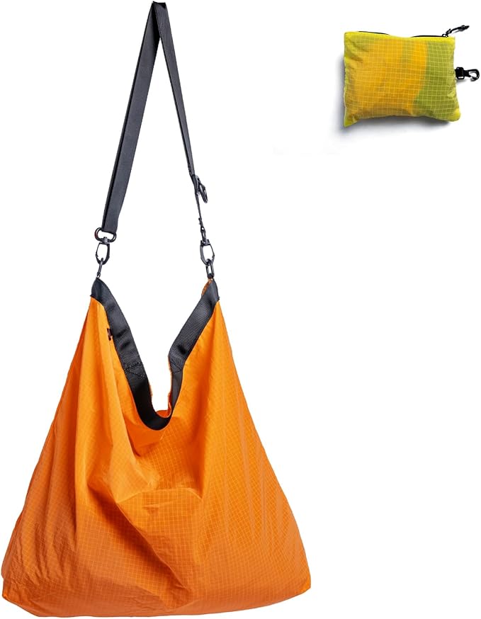Lightweight Foldable Nylon Crossbody Bag,Stylish Compact Polyester Packable Totes