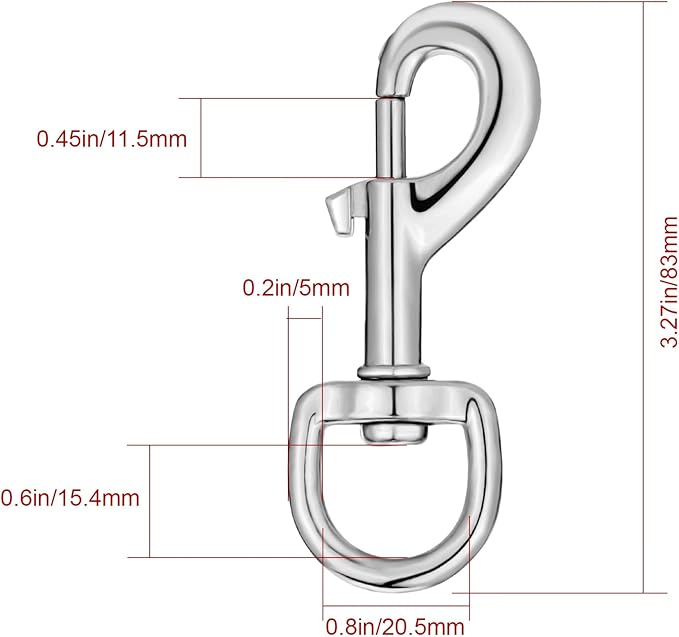 Heavy Duty Dog Leash Clips - Swivel Snap Hooks 4pcs