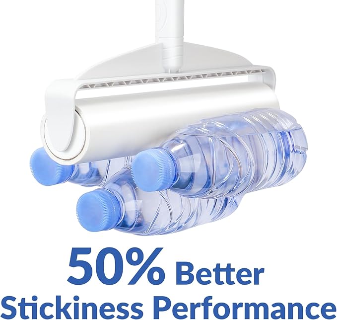 DELOMO Large Lint Roller Refills (2 Pack, 180 Sheets) – Compatible Only with DELOMO 9.45 in Floor Lint Roller – Extra Sticky Floor Lint Roller Refill for Carpets, Cars, Clothing & Pet Hair