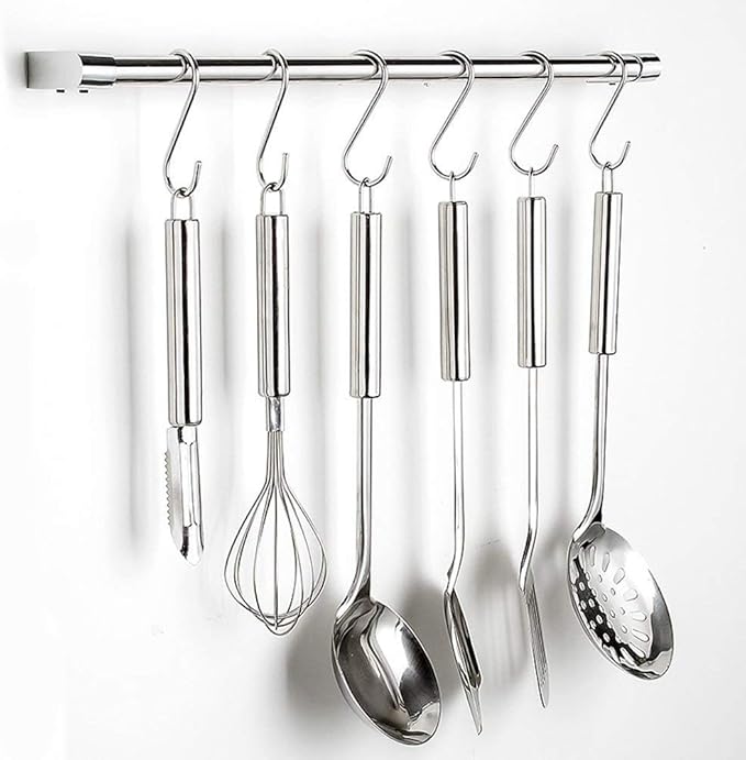 18 Pcs Heavy Duty 4.7 Inches Extra Large S Shape Hooks Heavy-Duty Metal Hanging Hooks Apply Kitchenware Bathroom Utensils Plants Towels Gardening Multiple uses Tools (Silver)