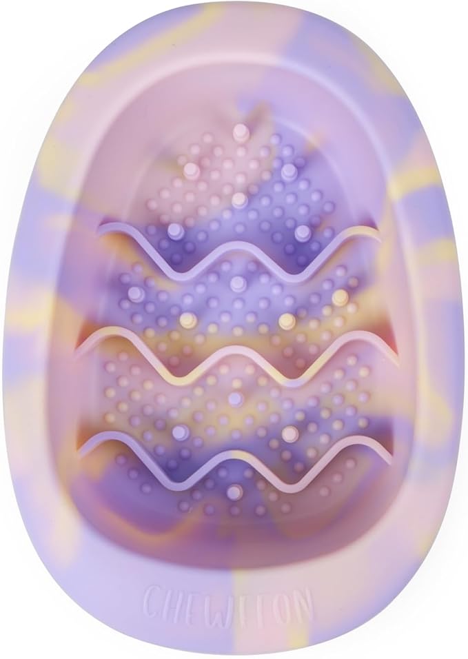 CHEWFFON Interactive Dog & Cat Lick Mat Bowls, BPA-Free Silicone Dog Slow Feeder with Suction Cups, Non Slip Food Bowl for Dogs and Cats, Reduce Anxiety, Dishwasher Safe, Lavender Purple Small