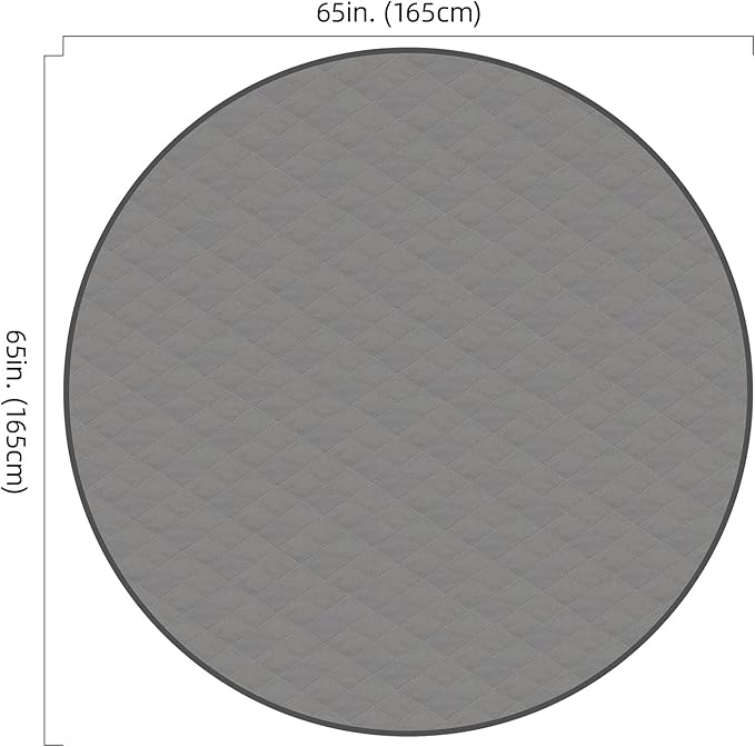 Washable Reusable Dog Pee Pads, 65" Round Absorbent & Waterproof Puppy Training Pad for Crate, Playpen & Carpet, Large Potty Pads for Dogs, Cats & Small Pets