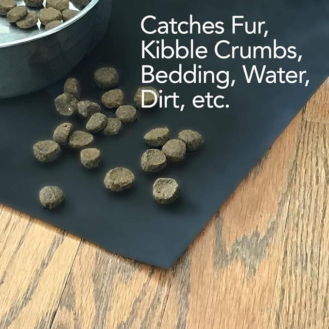 RESILIA Under Dog Crate and Kennel Mat to Protect Floors, Water-Resistant Pad for Hard Floors and Surfaces, 30 Inches x 48 Inches, Black