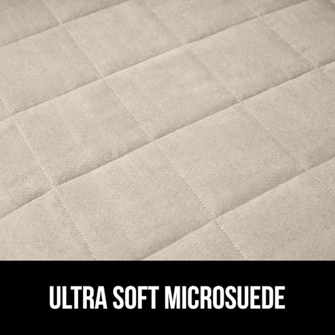 GORILLA GRIP Patented Waterproof Slip-Resistant 50” Loveseat Protector Cover, for Leather or Fabric Couch Cushion, Large Microsuede Furniture Covers Dogs Pets Machine Washable Slipcover, Taupe