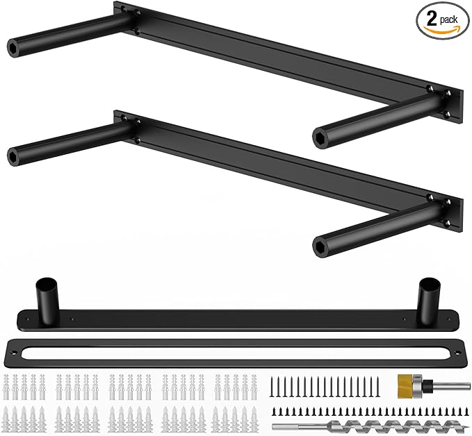 Floating Shelf Bracket Heavy Duty Shelving Brackets,Decorative Floating Shelf Hardware Black,Hidden Metal Shelf Support Bracket Heavy Duty Floating Mantel Bracket(18X8X1.2-Metal Jig)