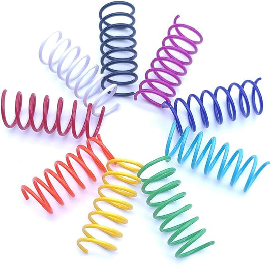 9 Colors Cat Spring Toy, Colorful Springs Self-Play Cat Toys for Indoor Cats,Interactive Cat Toy, Cat Kittens Spiral Coil Springs for Swatting,Biting,Hunting,Pouncing 18PCS