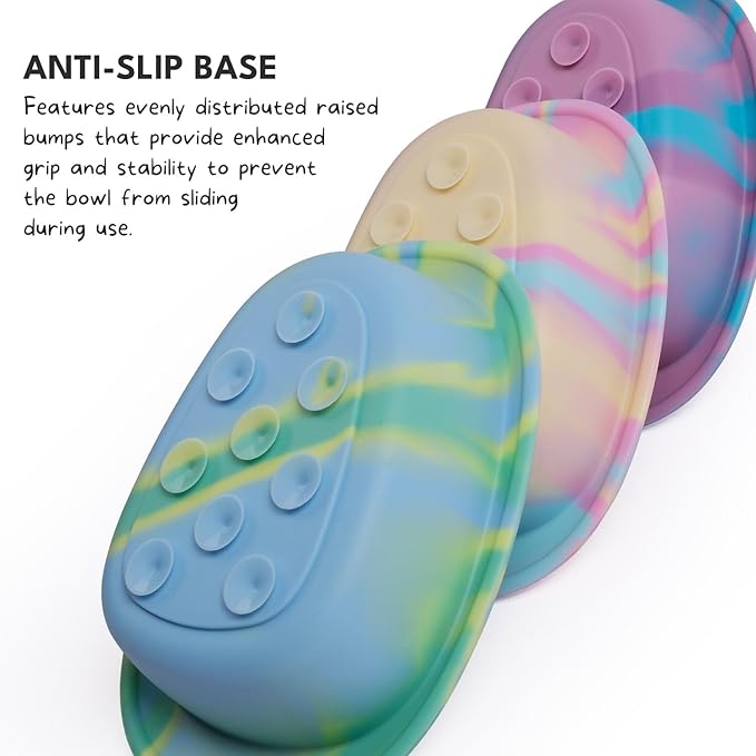 CHEWFFON Interactive Dog&Cat Lick Mat Bowls, BPA-Free Silicone Dog Slow Feeder with Suction Cups, Non Slip Food Bowl for Dogs and Cats, Reduces Boredom and Anxiety, Dishwasher Safe, Green Small