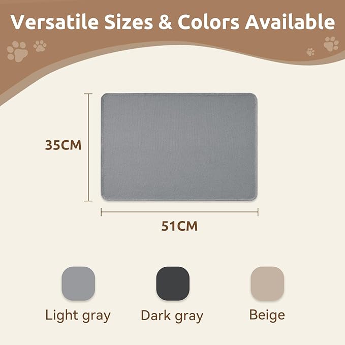 MontVoo Washable Dog Bed Cover, Absorbent Quick Dry Pet Bed Sheet, Easy Hair Removal Couch Covers for Dogs/Cats, 14x20 Inches, Waterproof PU Backing Dog Bed Mat for Car Seat, Crate, Cover Only, Grey