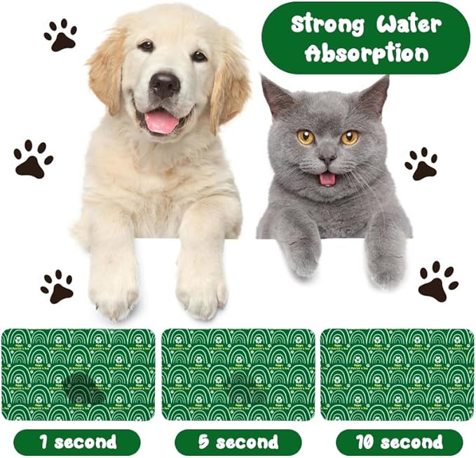 St Patrick's Day Dog Food Mats for Floors Waterproof, Cat Water Bowl Mats Pet Feeding Absorbent Placemats 12 * 20 inch