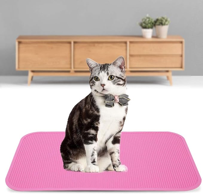 Pet Grooming Mat, Pet Grooming Bathing Training Table, Professional Pet Grooming Table Top Mats Premium Non Slip Rubber Mat, Durable, Waterproof, and Easy to Clean (Pink)