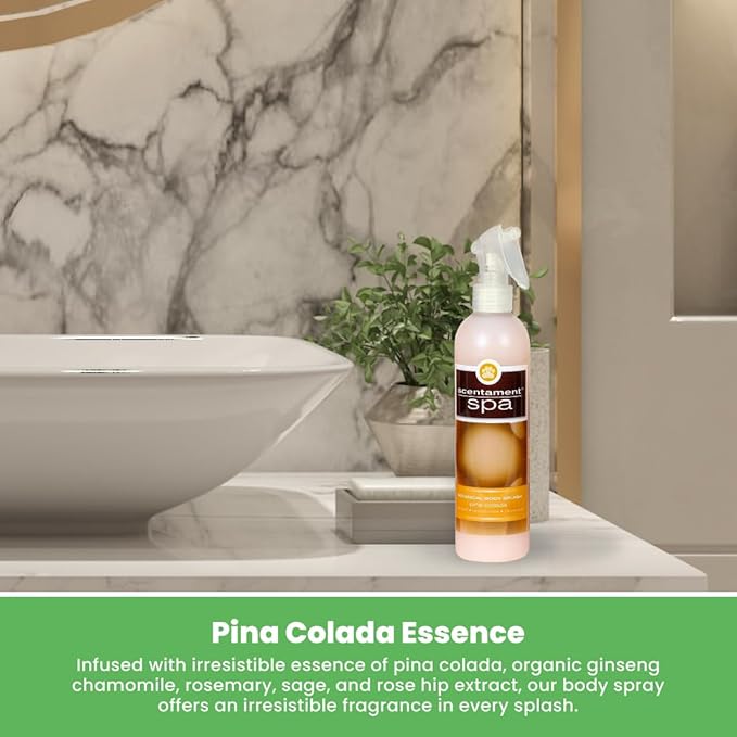 Best Shot Scentament Spa Botanical Body Splash, Body Spray Conditioner for Pets, Cat and Dog Cologne Spray, Alcohol-Free, Ready-to-Use Detangler Spray, Pina Colada, 8 Oz.